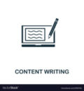 Content Writing icon vector illustration. Creative sign from passive income icons collection. Filled flat Content Writing icon for computer and mobile. Symbol, logo vector graphics.